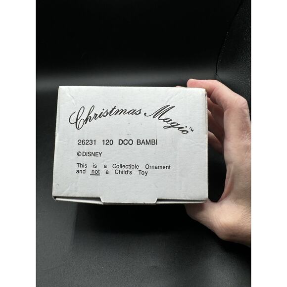 1990s Grolier Disney Collectable Christmas Ornament w/Box Bambi #120 26231 MIB! - Picture 2 of 6
